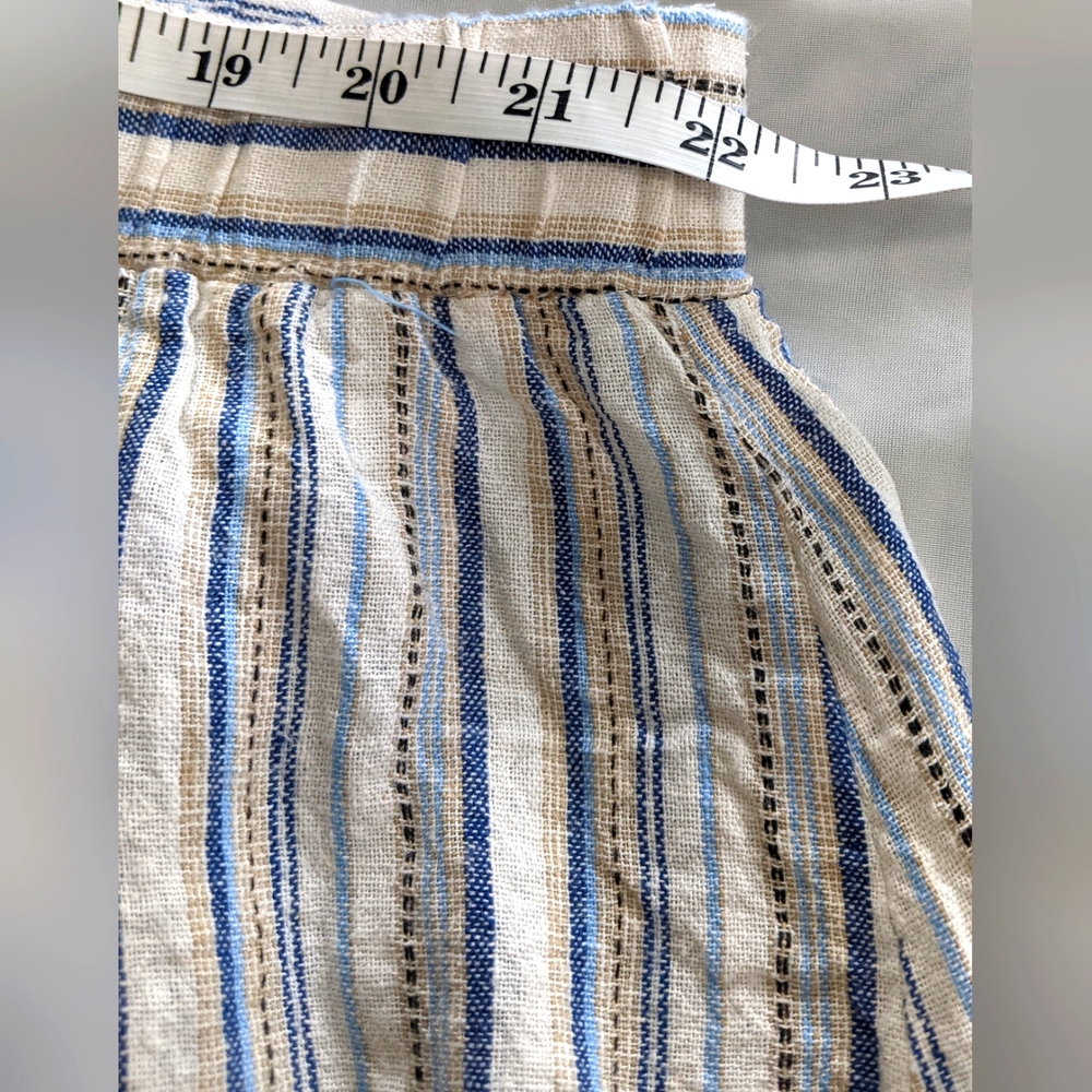 Lane Bryant Women's Linen Blend Pull On Striped Skirt - Picture 7 of 9